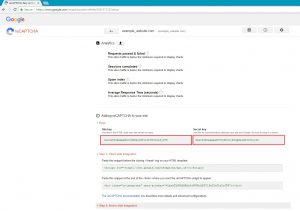 Google reCAPTCHA view keys