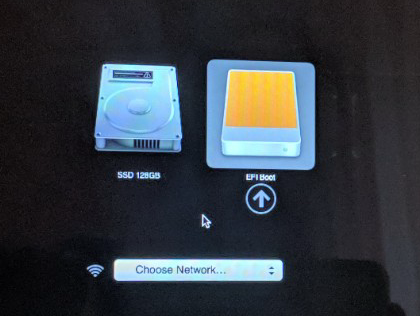 MacBook select USB drive